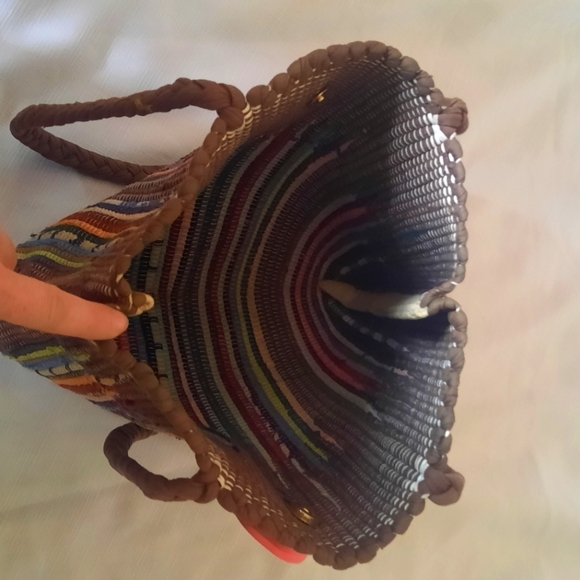 Upcycled Repurposed Rag Rug Bag / Purse - Picture 4 of 6